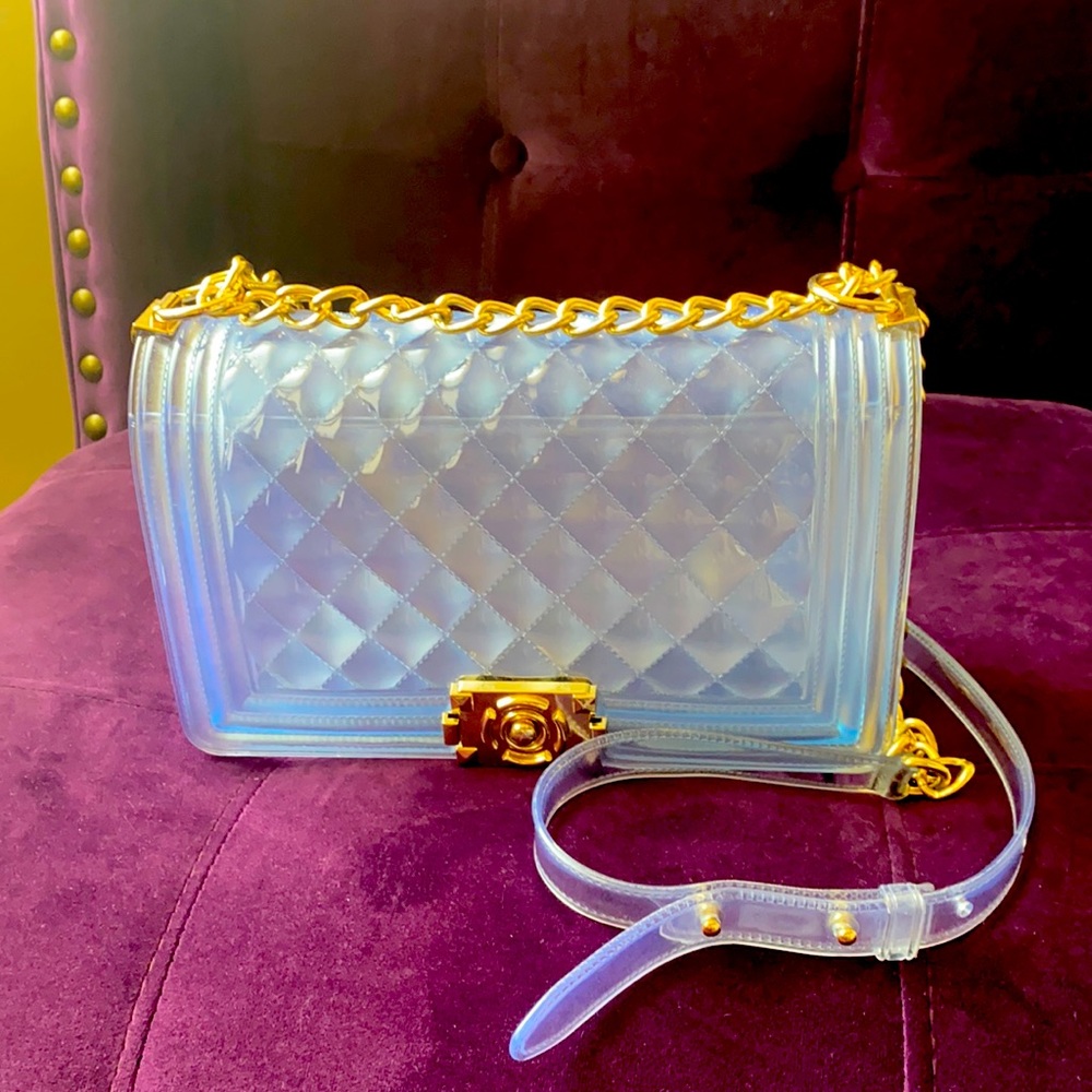 Clear cross body jelly bag